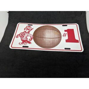 Vintage NC STATE NCSU License Plate Wolfpack #1  Basketball 12.25" x 6"